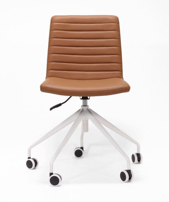 Tan PU Seat with White Base