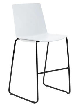 White Seat with Black Sled Base