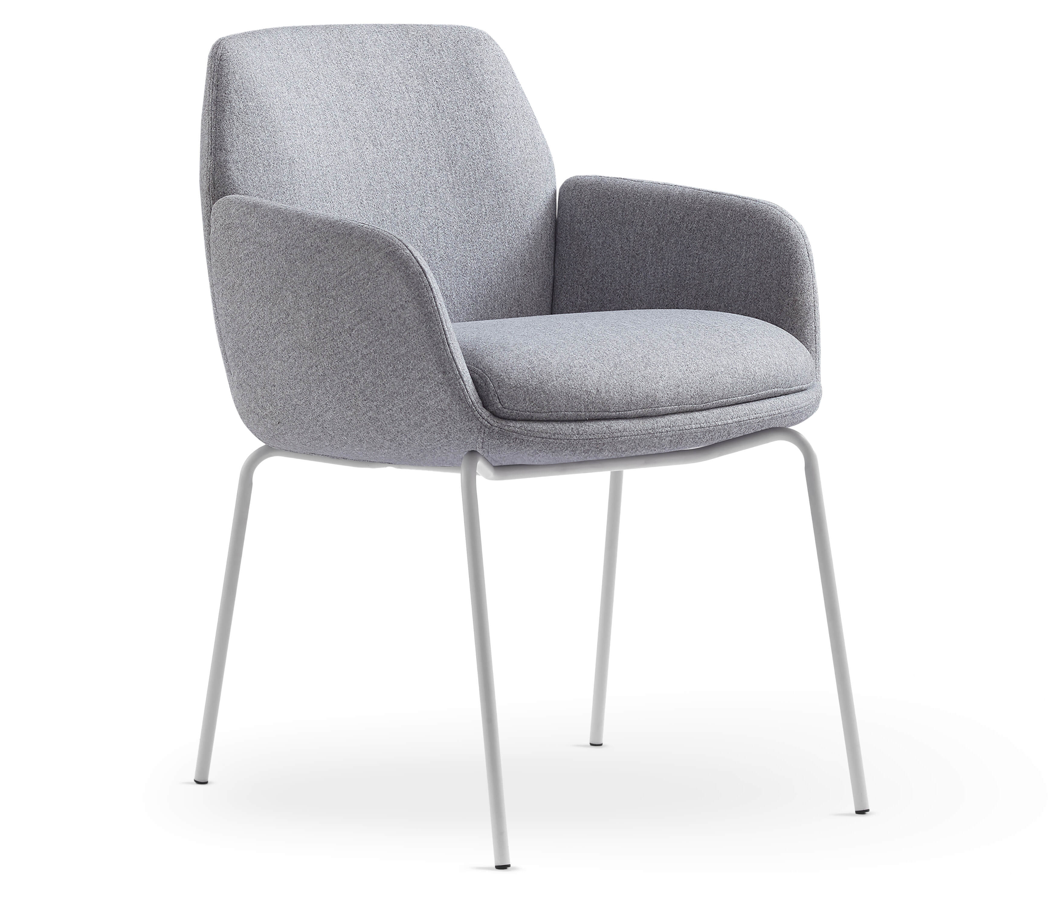 Grey Fabric Seat with White Base