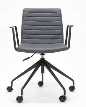 Navy PU Seat with Black Base