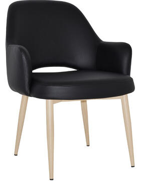 Black Vinyl with Birch Metal Legs