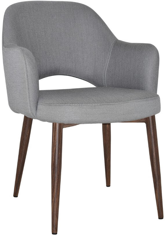 Gravity Steel with Light Walnut Legs