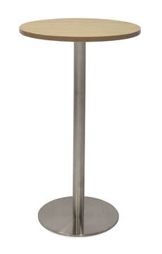 Cool Oak Top with Stainless Steel Base