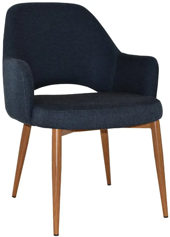 Gravity Navy with Light Oak Legs