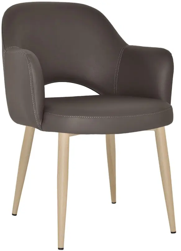 Charcoal Vinyl with Birch Metal Legs