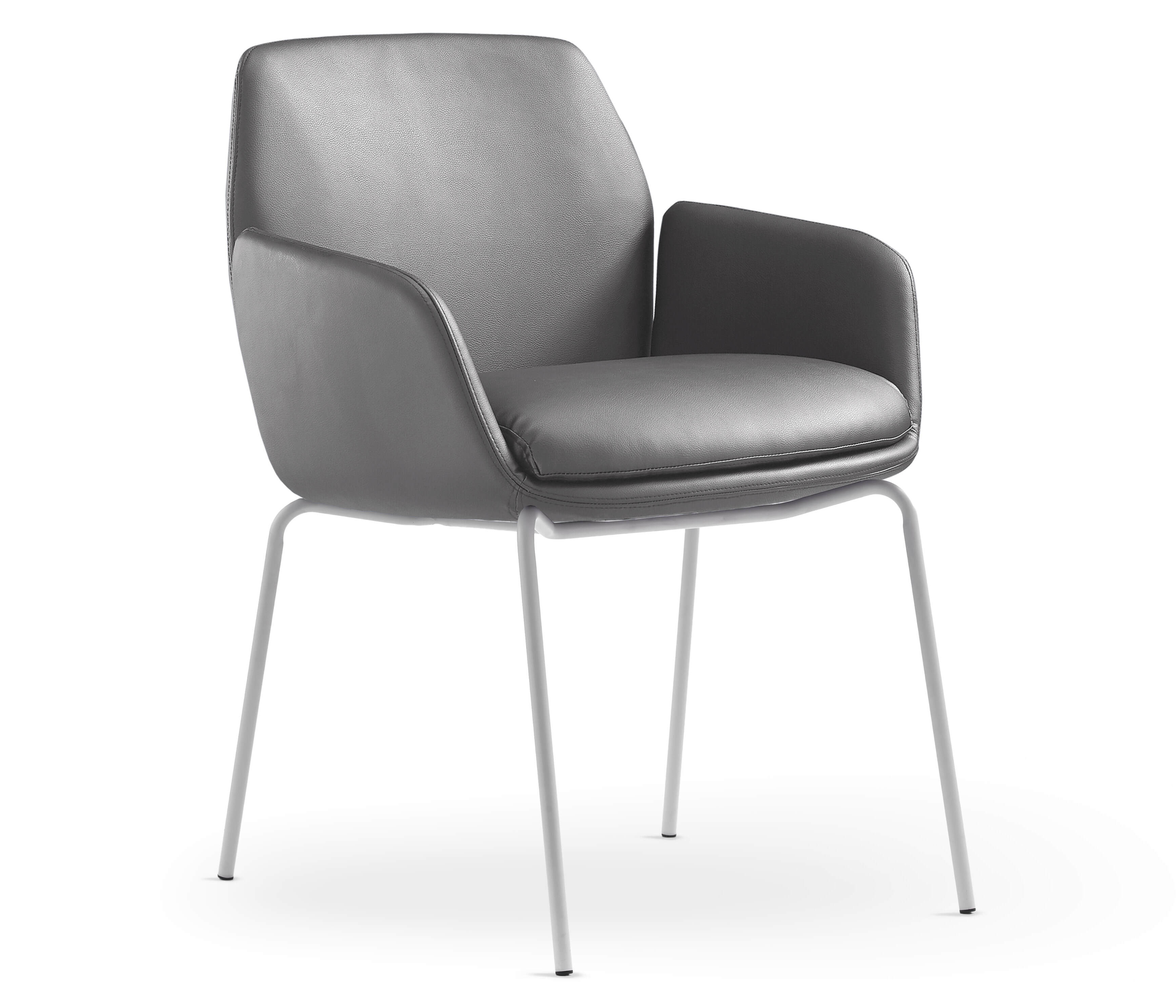 Charcoal PU Seat with White Base