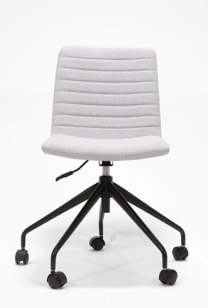 Light Grey Fabric Seat with Black Base