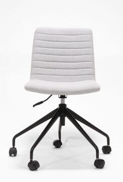 Light Grey Fabric Seat with Black Base