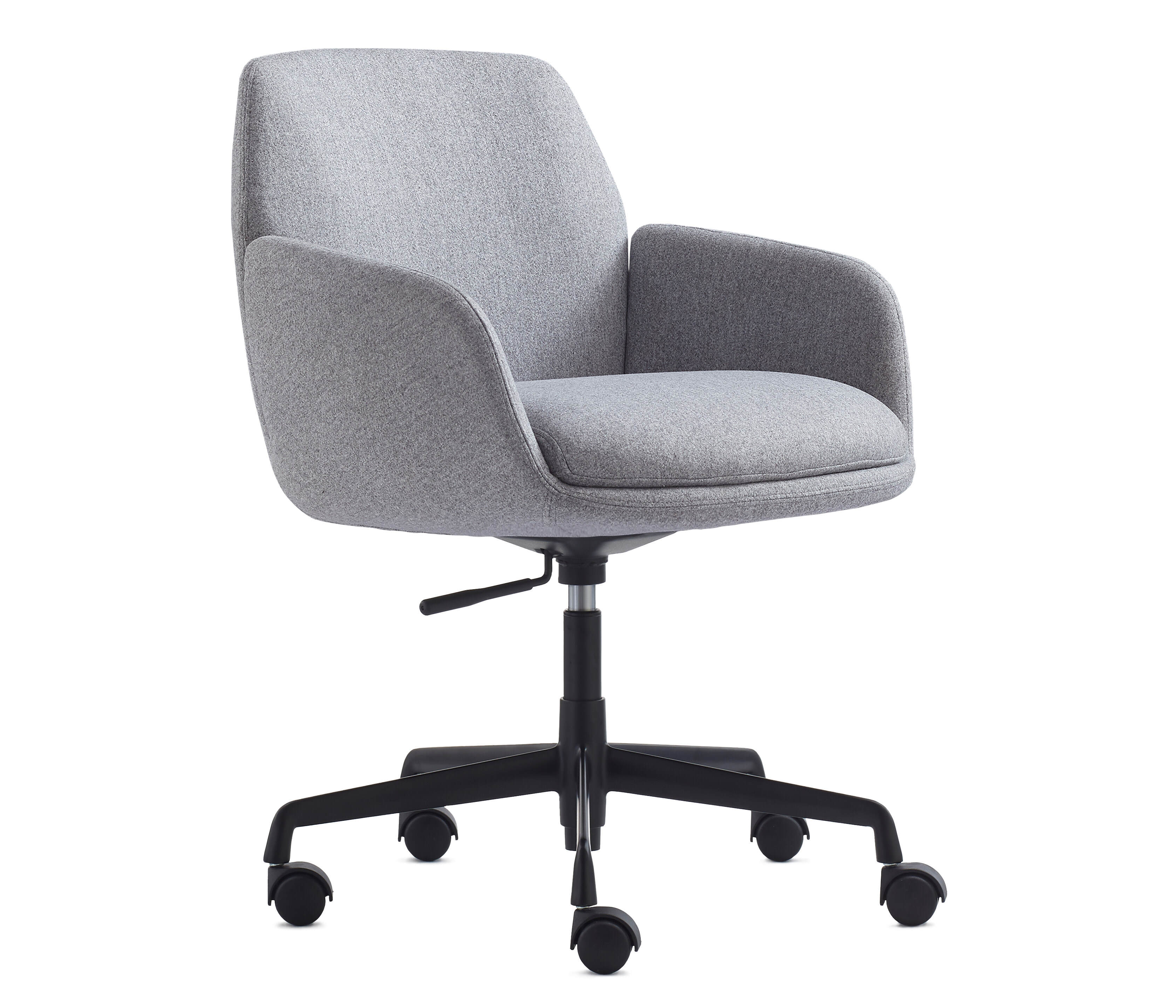 Grey Fabric Seat with Black Base