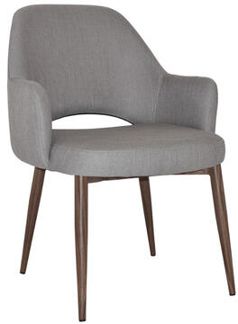 Gravity Steel with Light Walnut Legs