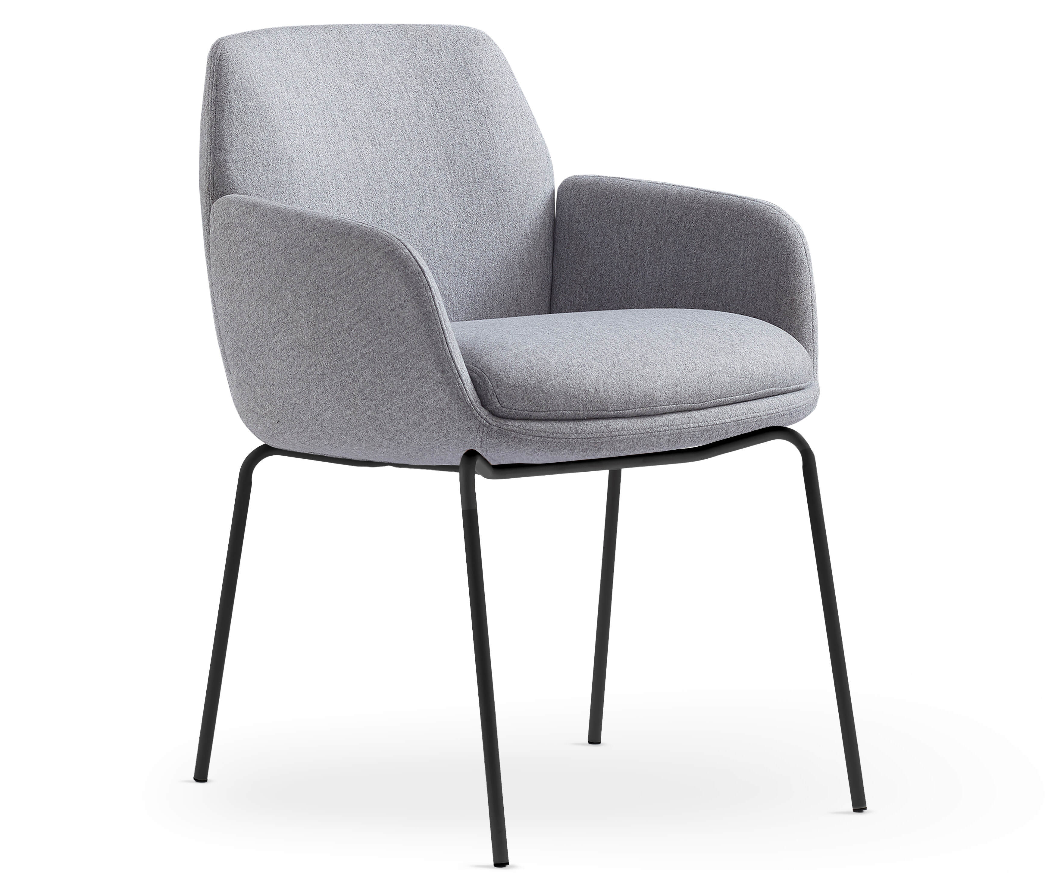 Grey Fabric Seat with Black Base