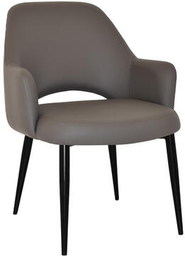 Charcoal Vinyl with Black Metal Legs