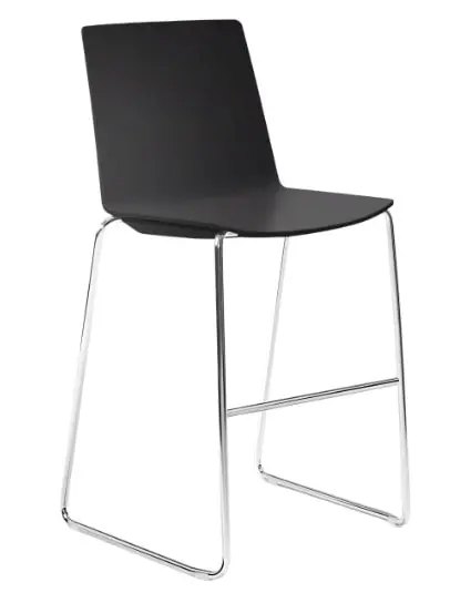Black Seat with Chrome Sled Base