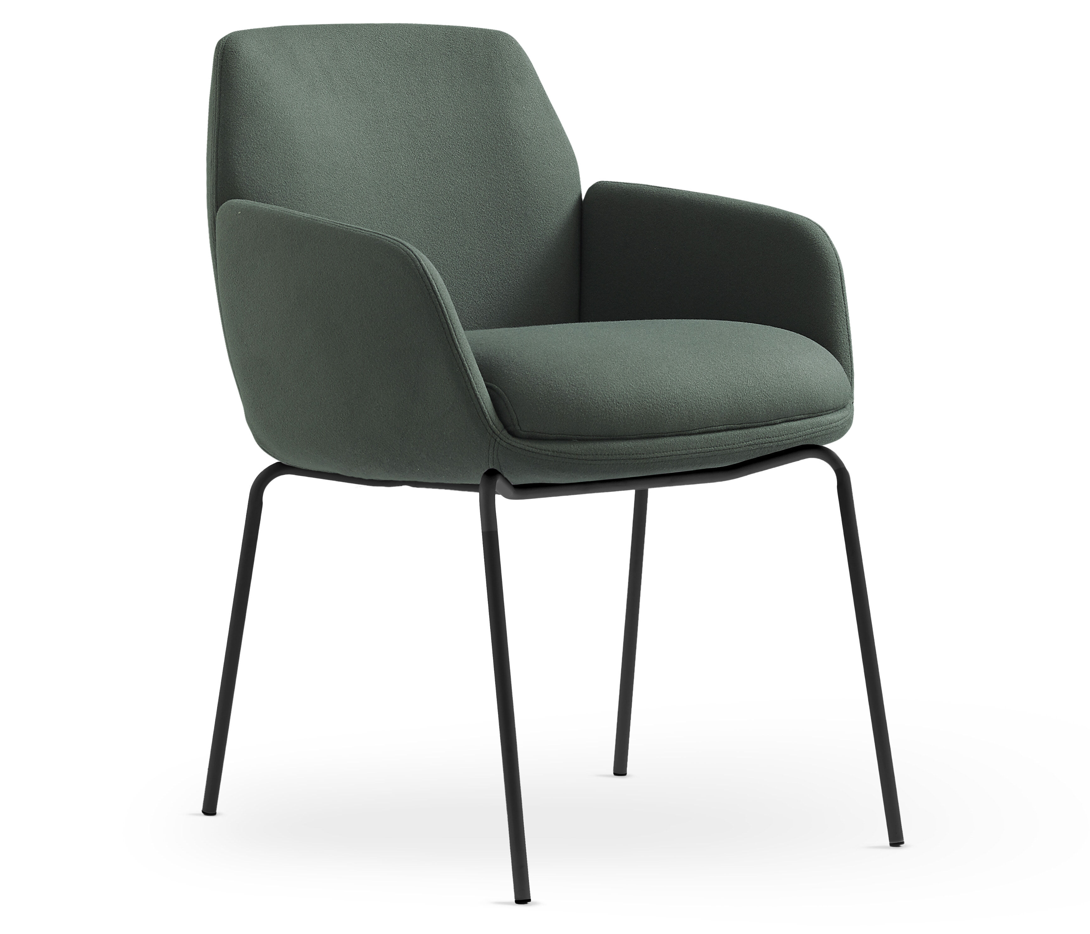 Olive Fabric Seat with Black Base