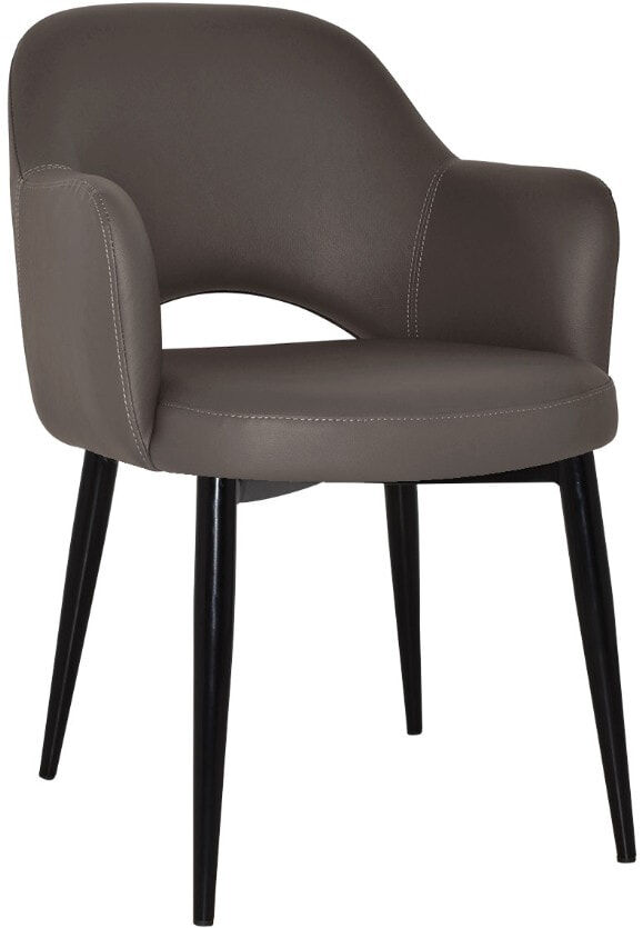 Charcoal Vinyl with Black Metal Legs