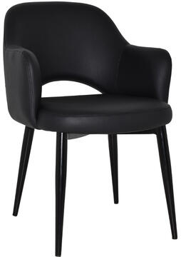 Black Vinyl with Black Metal Legs