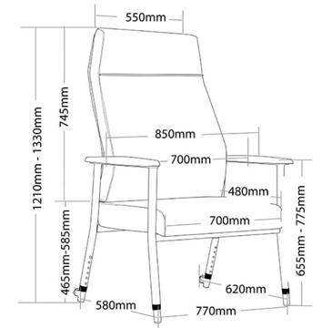 Mater High Back - 700 Wide 4