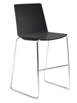 Black Seat with Chrome Sled Base