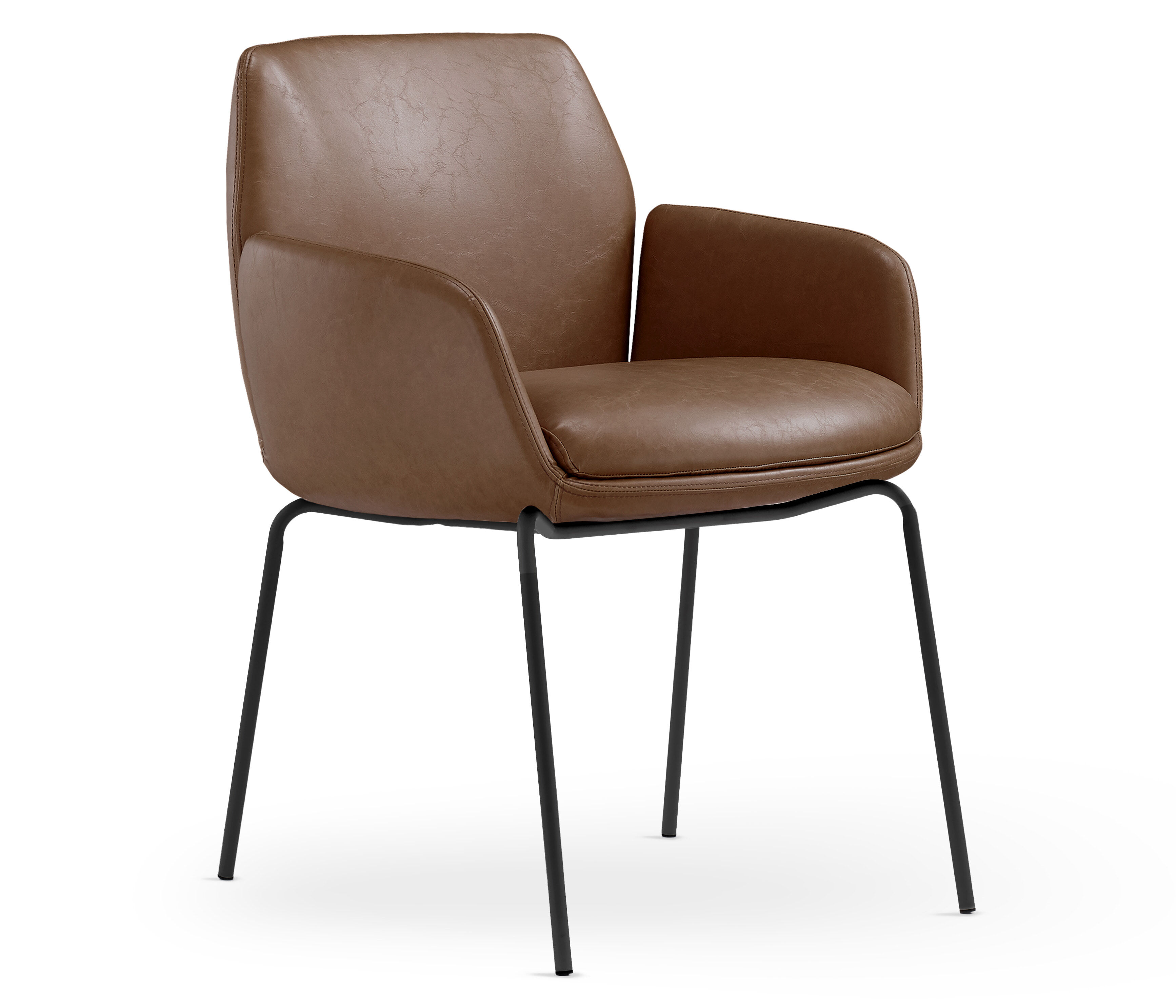 Mahogany PU Seat with Black Base