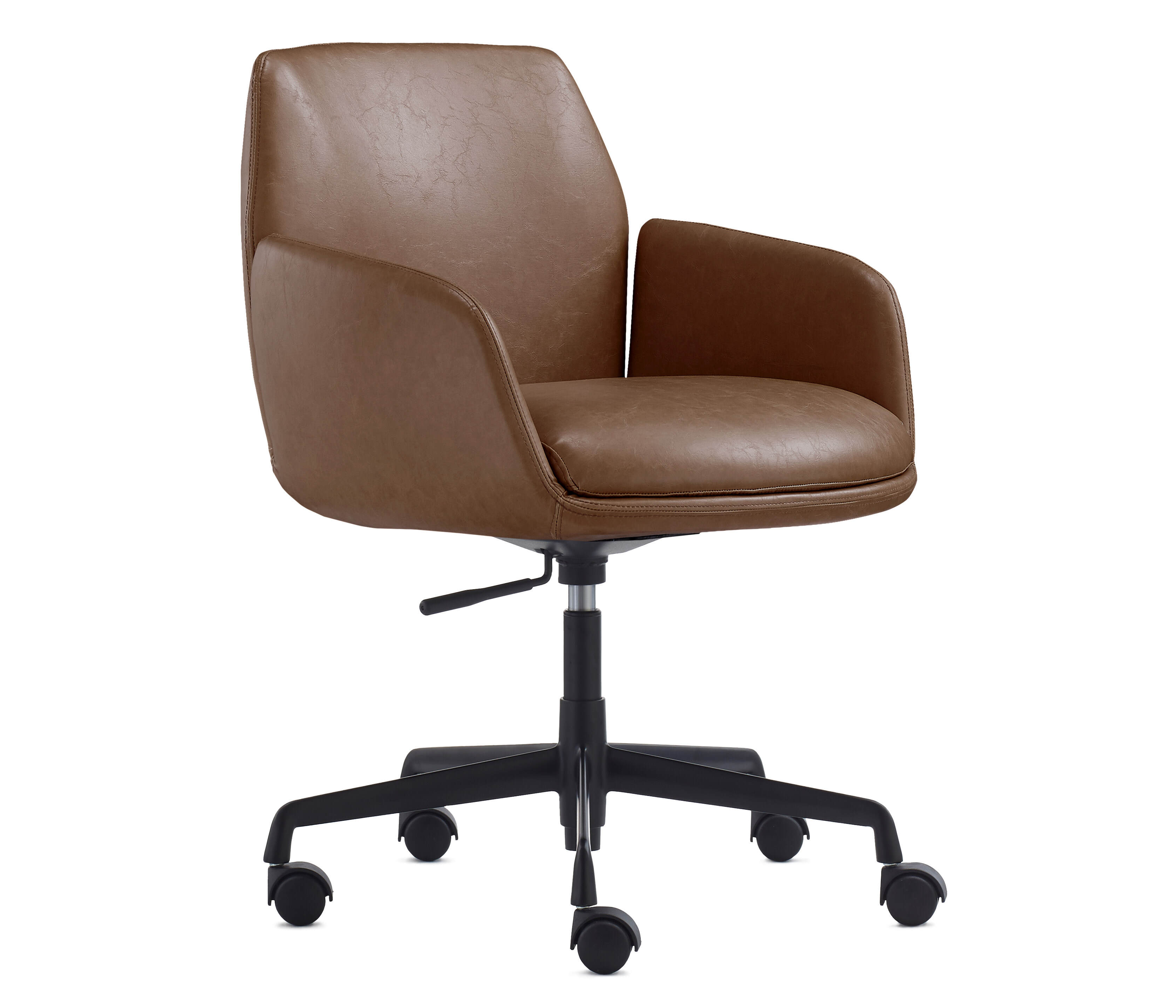 Mahogany PU Seat with Black Base