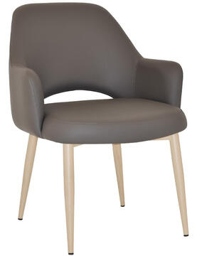 Charcoal Vinyl with Birch Metal Legs