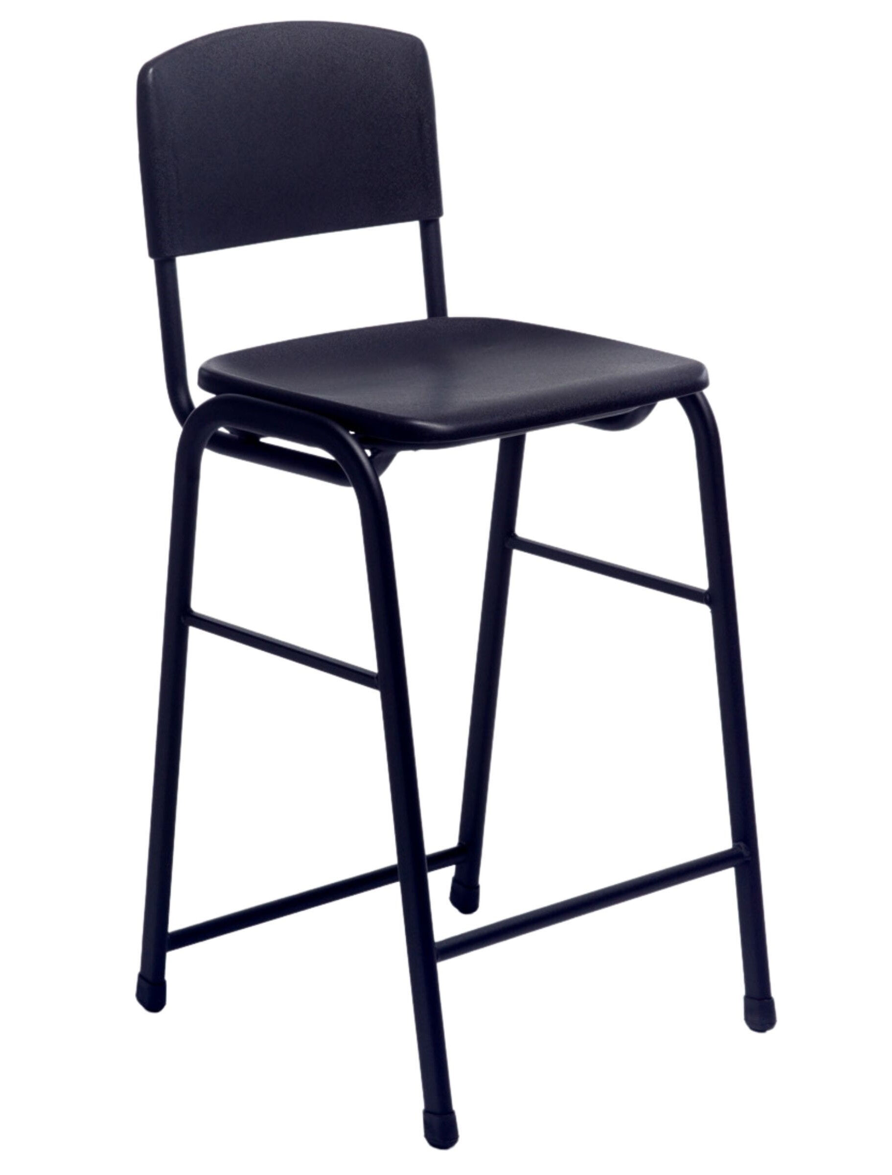 Research stool with back resta