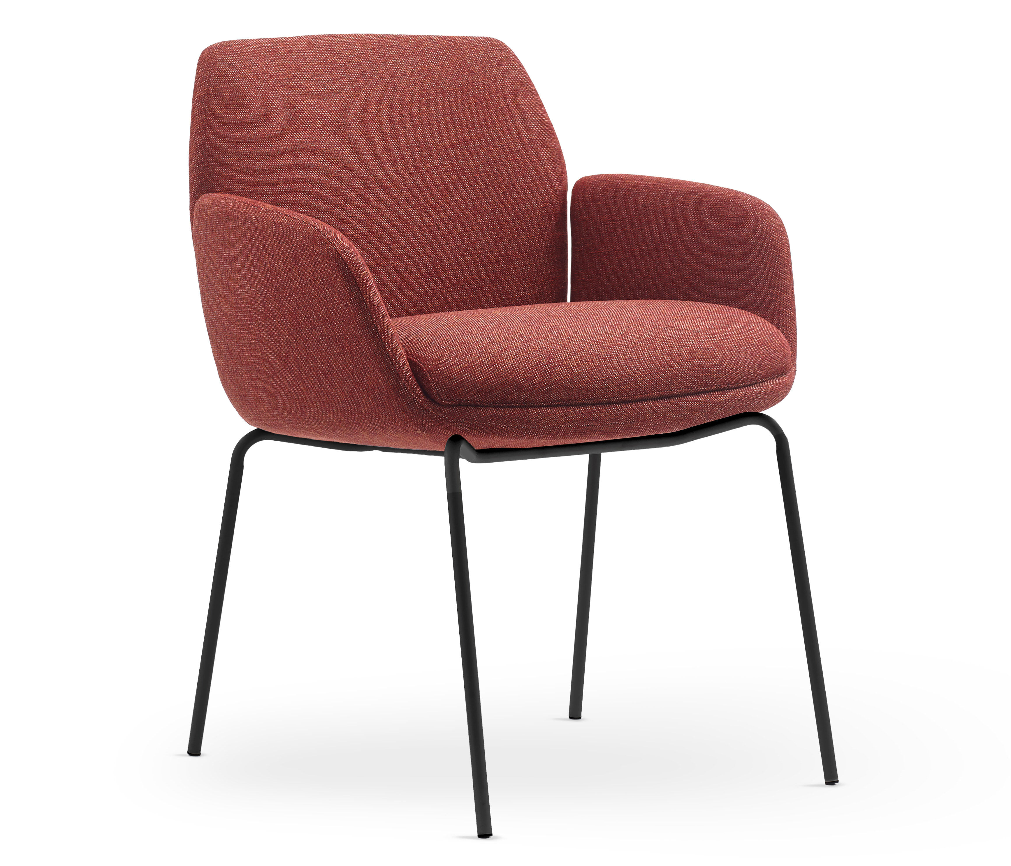 Sangria Fabric Seat with Black Base