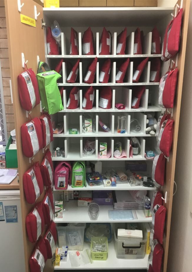 first aid cupboard