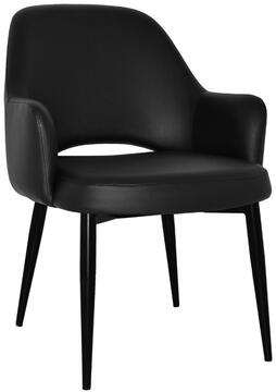 Black Vinyl with Black Metal Legs