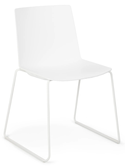 White Seat with White Sled Base