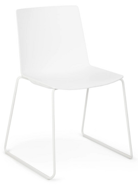 White Seat with White Sled Base