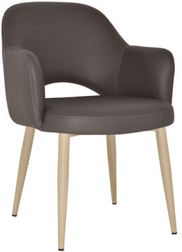 Charcoal Vinyl with Birch Metal Legs