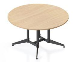 Typhoon Round Tables Natural Oak with Black Base