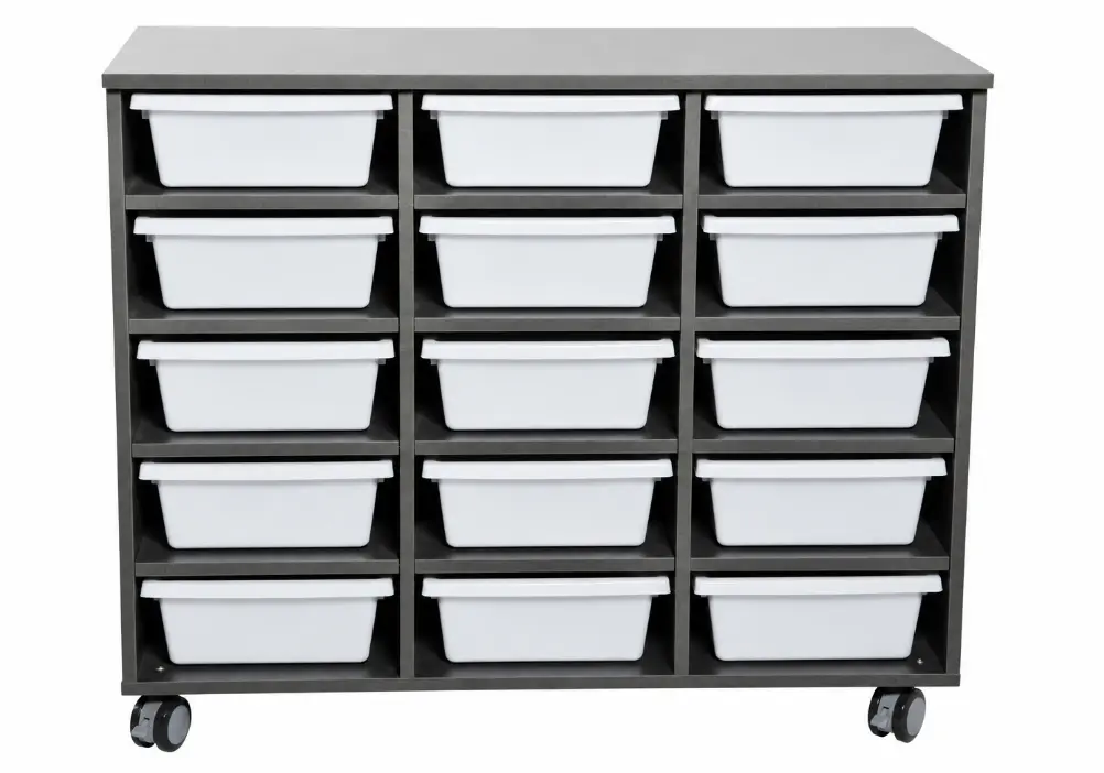 15 Bay WITH White SASSY Tote Trays
