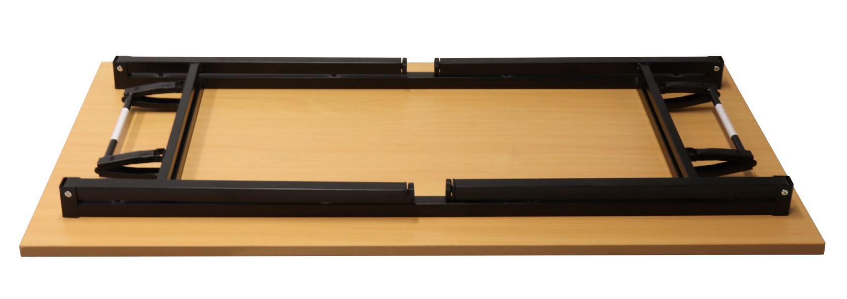 Beech Top with Black Frame Folded View