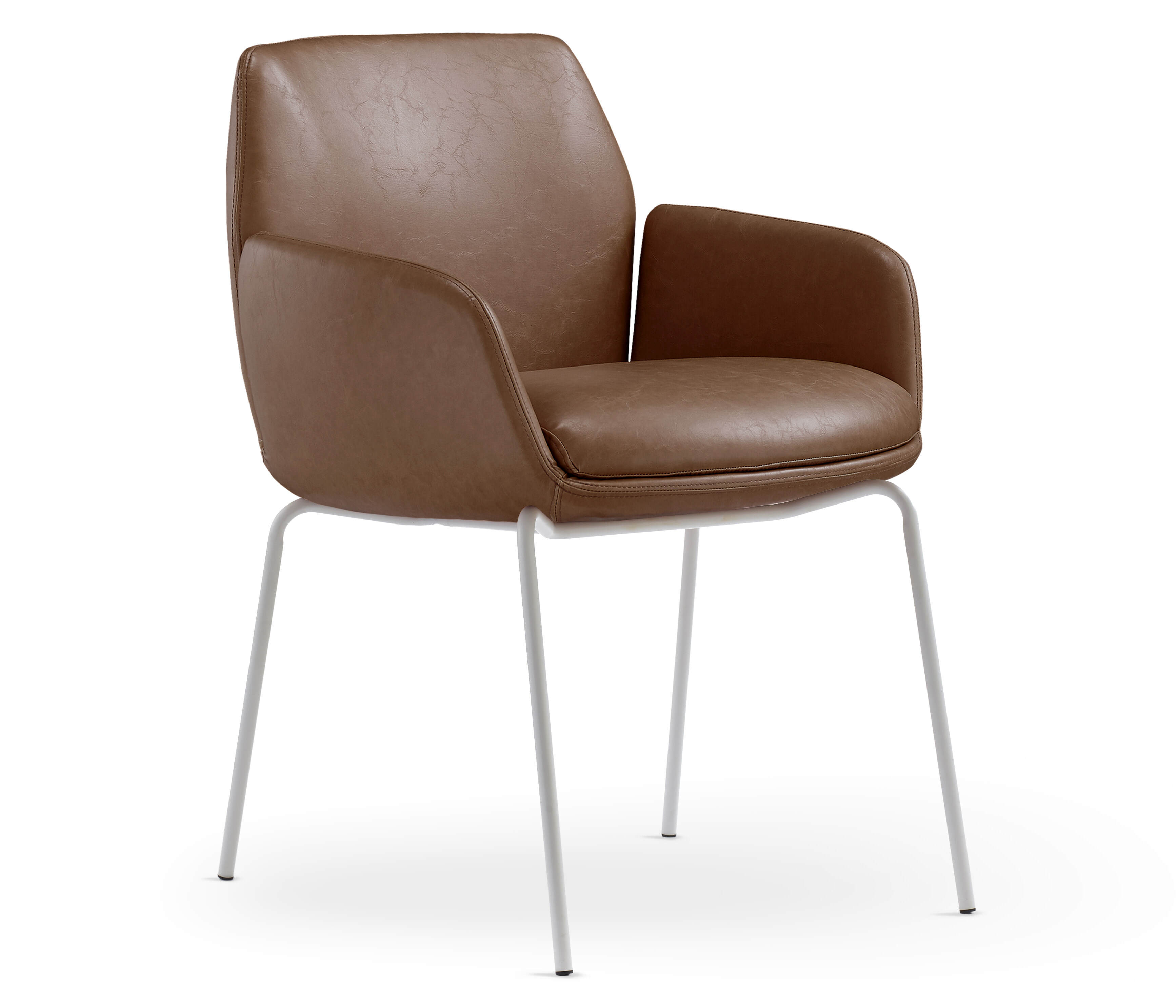 Mahogany PU Seat with White Base