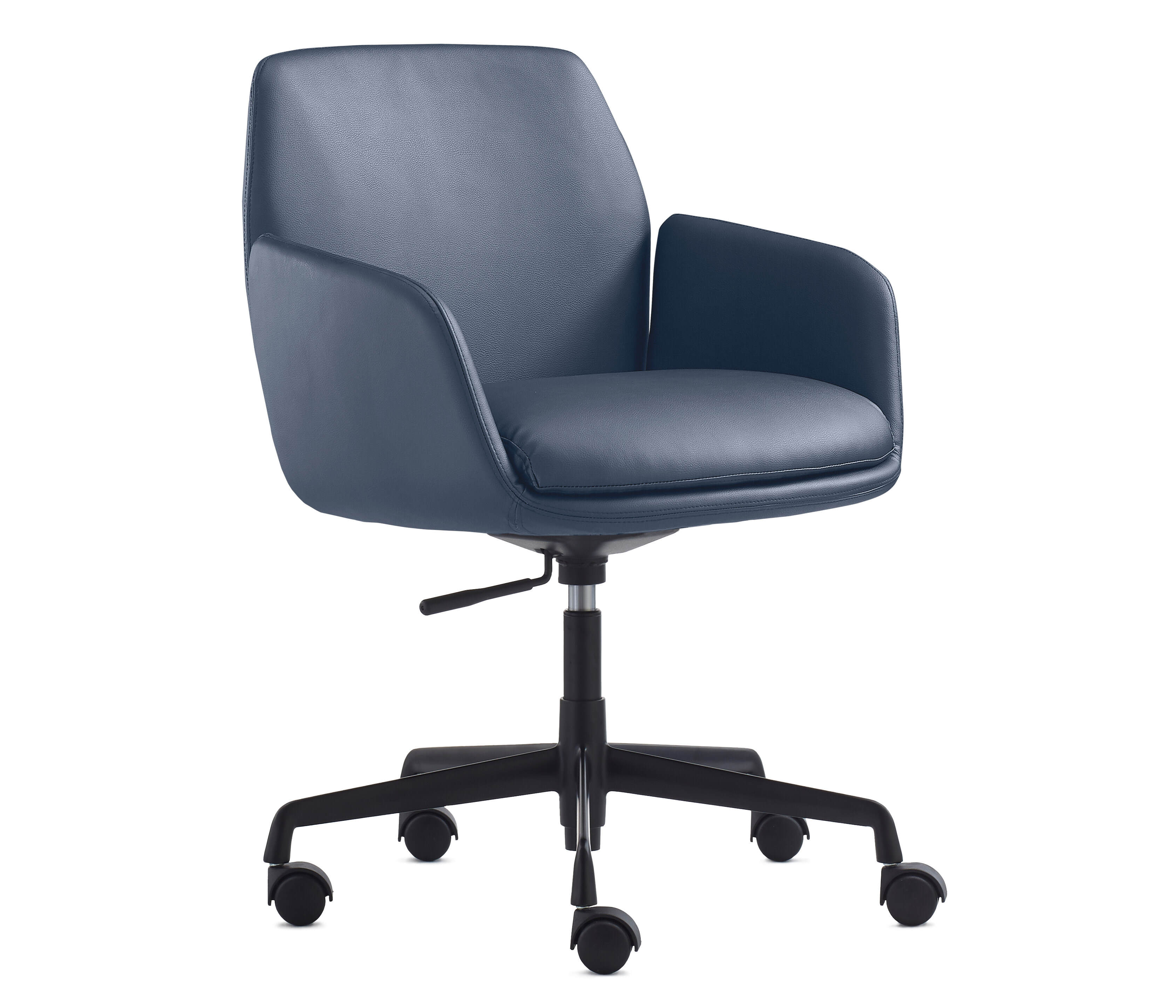 Navy PU Seat with Black Base