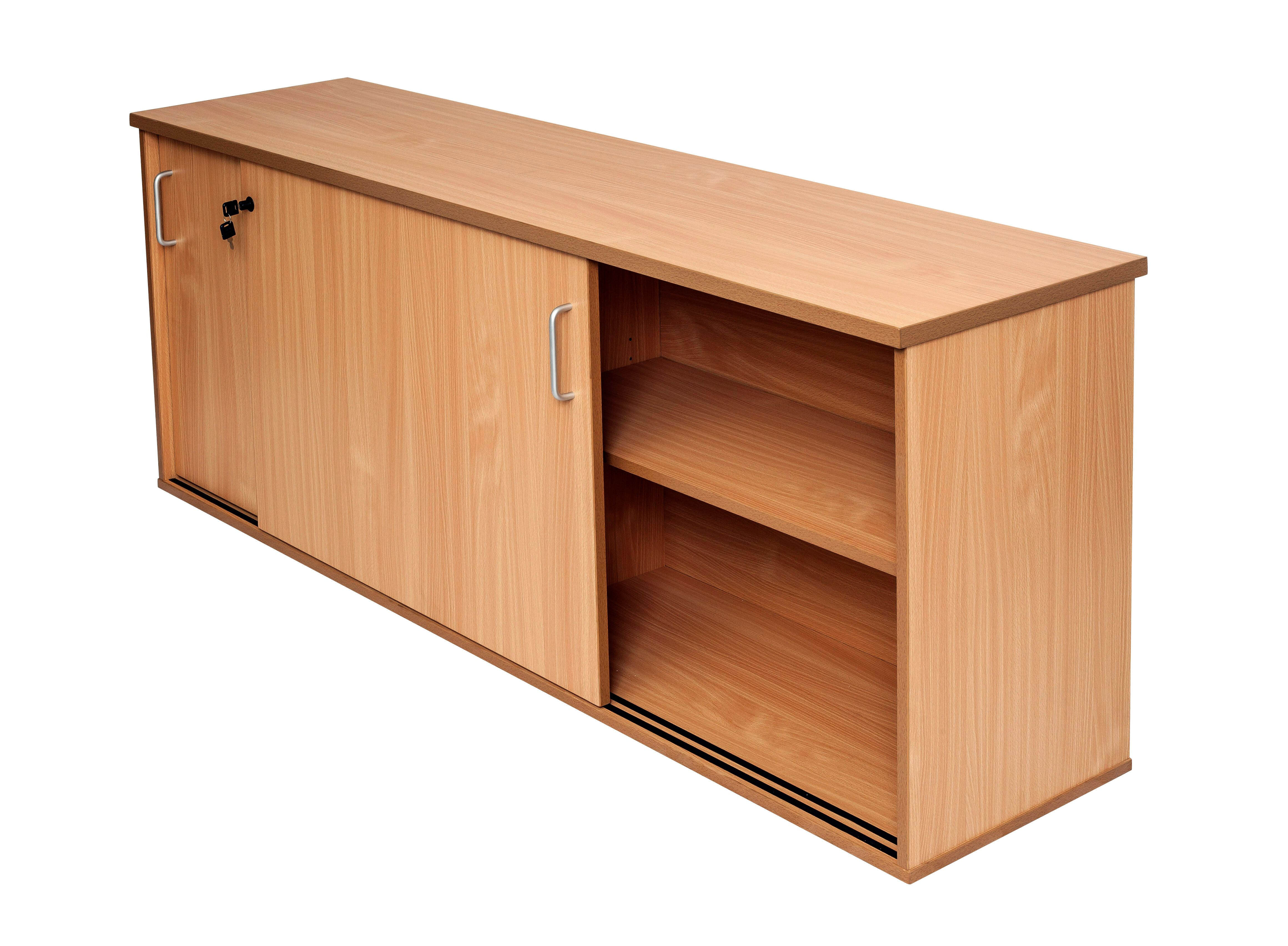 Boston beech lockable credenzas