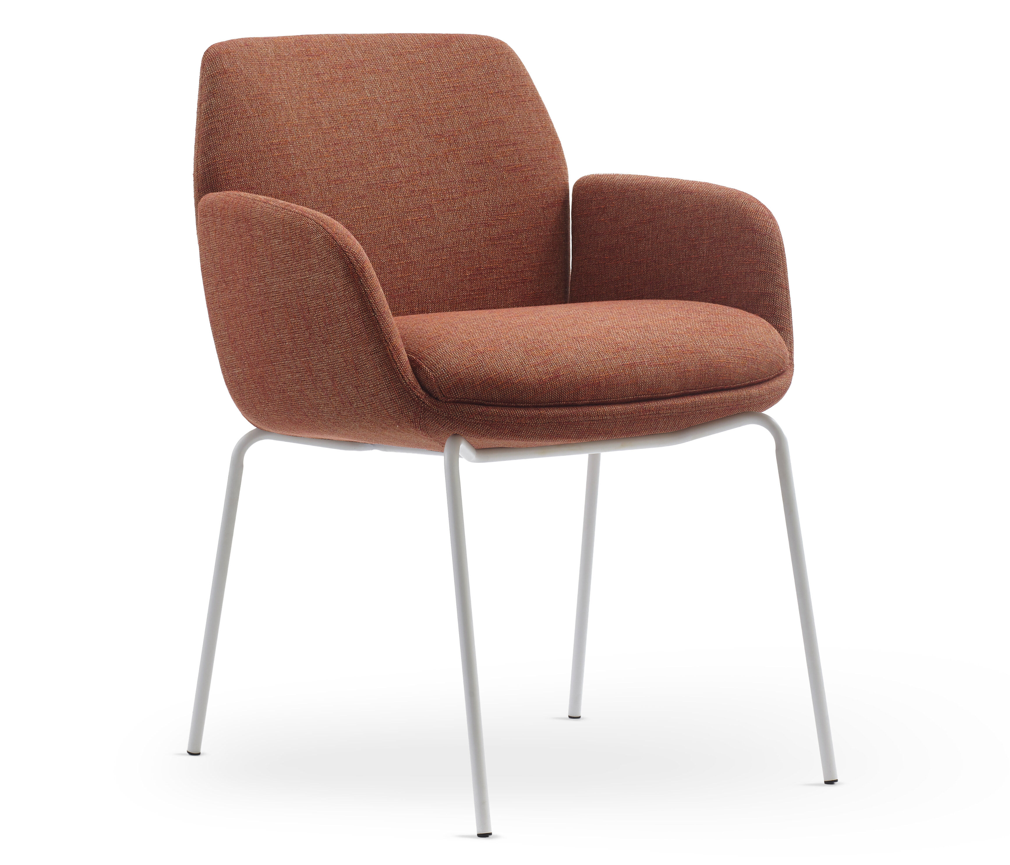Terracotta Fabric Seat with Black Base