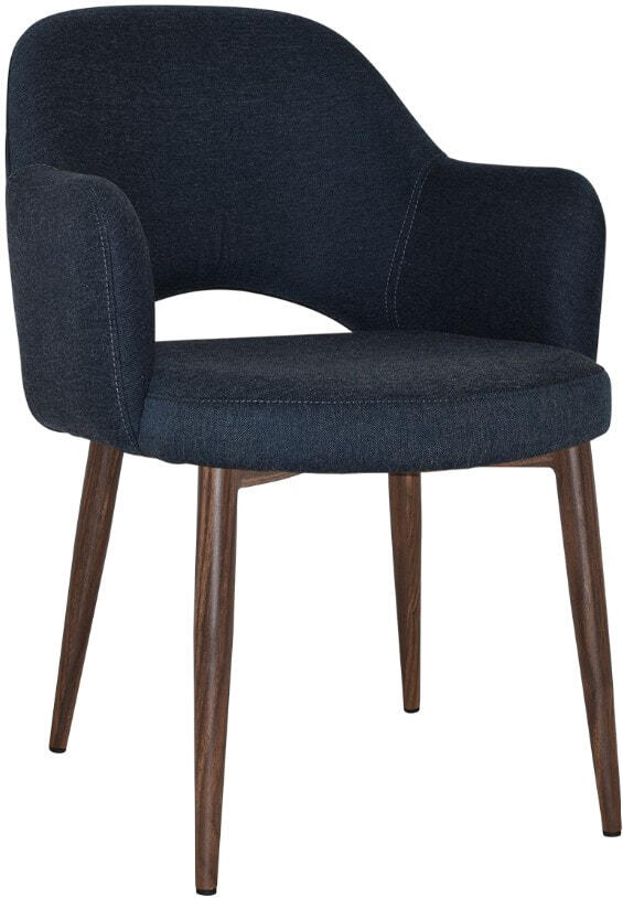 Gravity Navy with Light Walnut Legs