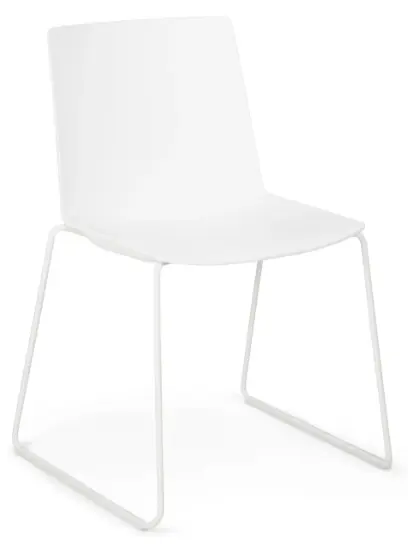 White Seat with White Sled Base