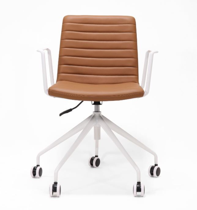 Tan PU Seat with White Base